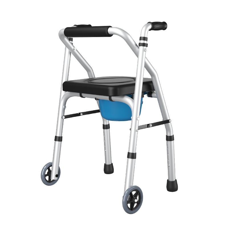 带坐便助行器